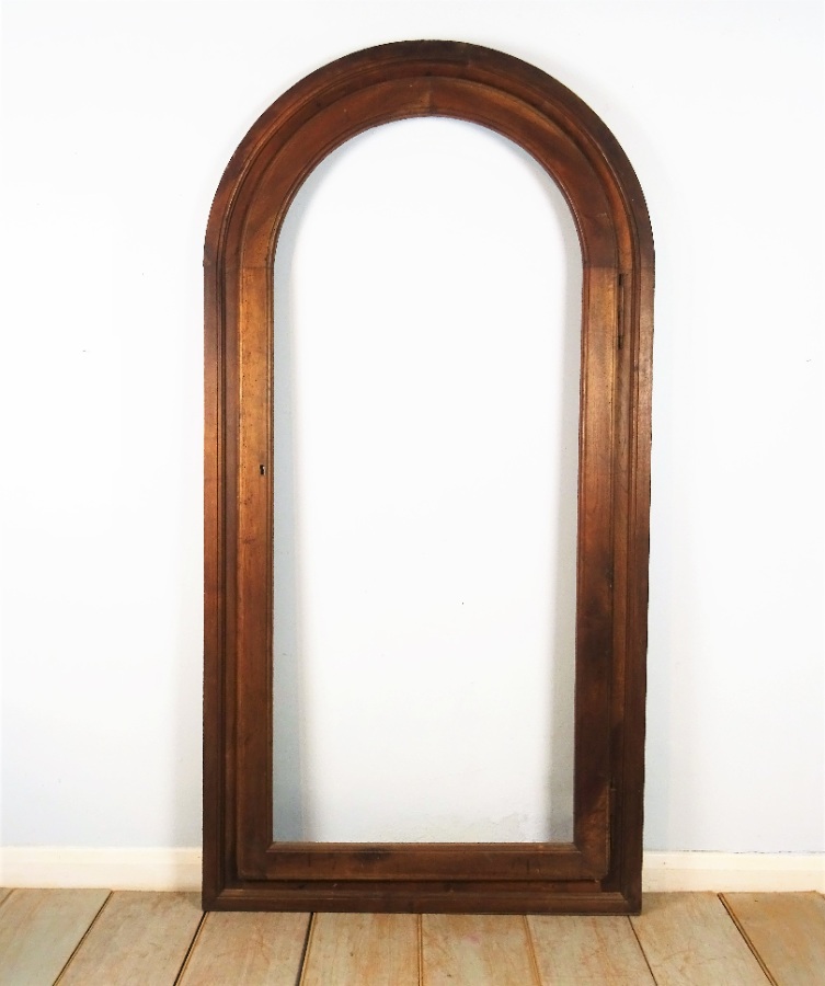 Antique Italian Walnut Arched Frame